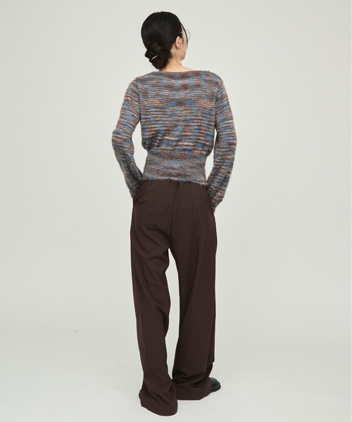 NUJOH(ヌゾ)の「Brushed Multi-Color Knit Cardigan / ブラッシュドマルチカラーニットカーディガン(ニット/セーター・レディース・ブルー/グレー/パープル・FREE)」の17枚目の写真