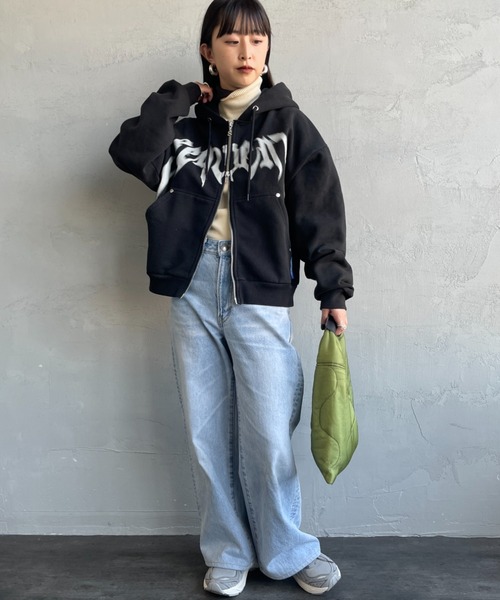 SEQUENZ/シークエンズ] BLUR フロントロゴ ジップパーカー（パーカー