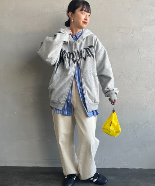 SEQUENZ/シークエンズ] BLUR フロントロゴ ジップパーカー（パーカー