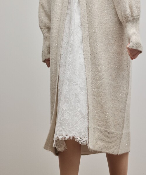 美品グレースコンチネンタル秋冬切り替えお洒落ワンピース！キラキラスパンコール 美品グレースコンチネンタル秋冬切り替えお洒落ワンピース！キラキラ