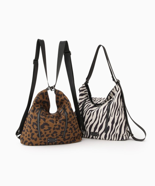 LAZY SUSAN（レイジースーザン）の「リュックバッグ３ＷＡＹアニマルプリント（バックパック/リュック・レディース・レオパード/ゼブラ・FREE）」の6枚目の写真