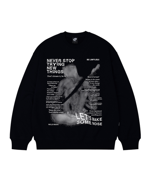 WILDROCK(ワイルドロック)の「ネバーストップ オーバーサイズ スウェット_9 COL(スウェット・メンズ・ブラック/ベージュ/ネイビー/ブラウン/ピンク/ブルー/アイボリー/ダークグレー/チャコール・MEDIUM/LARGE/SMALL)」の3枚目の写真