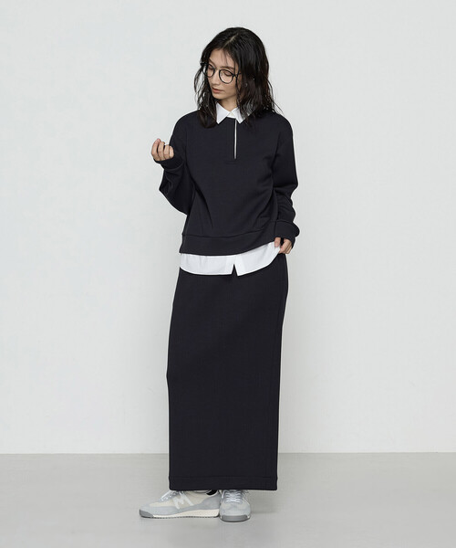 COMME CA Wardrobe(コムサワードローブ)の「レーヨンミックスダンボール ナロースカート(スカート・レディース・ネイビー/杢グレー・9号/11号/7号)」の16枚目の写真