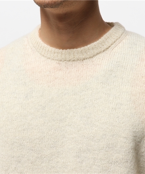 OUTLET(アウトレット)の「【CIAOPANIC TYPY】シェッドランドクルーネックニット(ニット/セーター・メンズ・ベージュ/ネイビー/グレー/ワイン/ホワイト/グリーン・MEDIUM/LARGE/SMALL)」の9枚目の写真