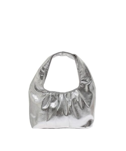 Ungrid(アングリッド)の「ギャザーデザインハンドバッグ(ハンドバッグ・レディース・シルバー/ブラック・FREE)」の5枚目の写真
