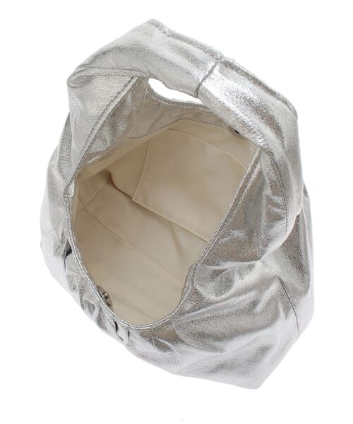 Ungrid(アングリッド)の「ギャザーデザインハンドバッグ(ハンドバッグ・レディース・シルバー/ブラック・FREE)」の6枚目の写真