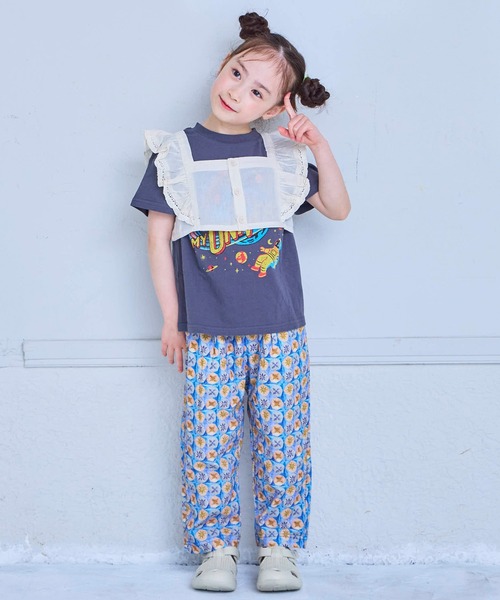 MARKEY'S（マーキーズ）の「ジャガードローンフリフリショートトップス（その他トップス・キッズ・ホワイト/ブラック・150/140/130/120/110/100/90/80）」の11枚目の写真