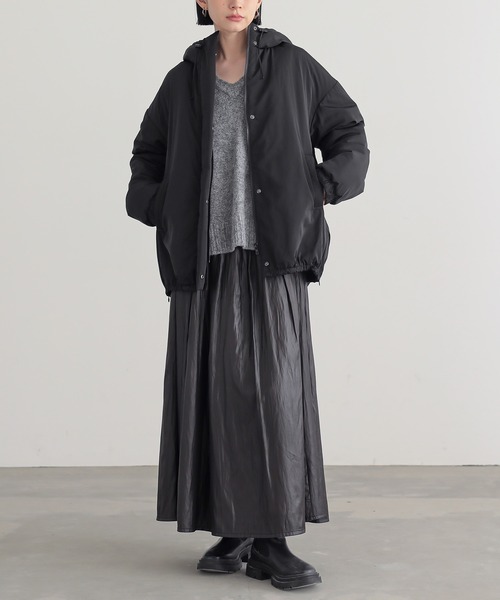 for/c(フォーシー)の「中わたはっ水アウター【サスティナブル】(その他アウター・レディース・ブラック/ベージュ・L/M)」の14枚目の写真