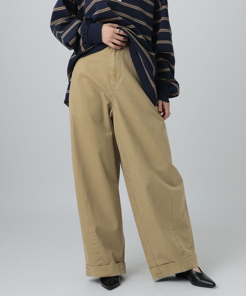 LEPSIM（レプシィム）の「CRツイルバレルパンツ　625287（その他パンツ・レディース・ブラウン/ベージュ・MEDIUM/LARGE）」の3枚目の写真