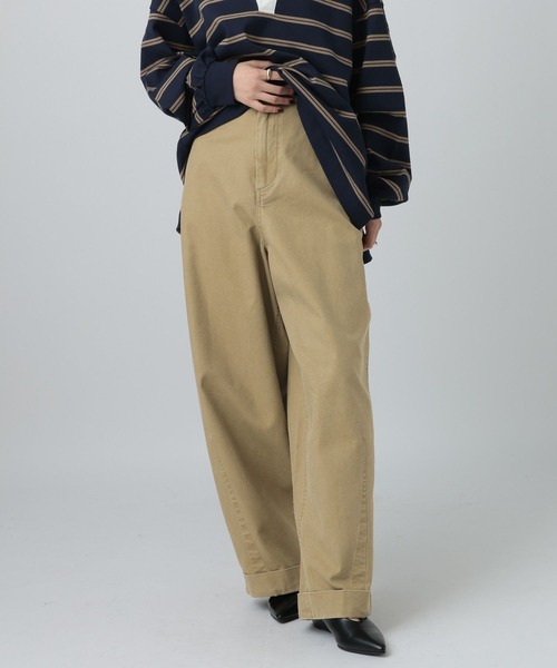 LEPSIM（レプシィム）の「CRツイルバレルパンツ　625287（その他パンツ・レディース・ブラウン/ベージュ・MEDIUM/LARGE）」の4枚目の写真