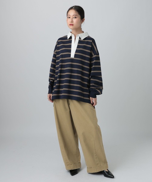 LEPSIM（レプシィム）の「CRツイルバレルパンツ　625287（その他パンツ・レディース・ブラウン/ベージュ・MEDIUM/LARGE）」の6枚目の写真