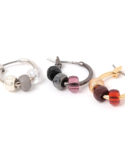 niko and...（ニコアンド）の「3ビーズピアス（ピアス（両耳用）・レディース・ブラック/グレー/イエロー・0）」の5枚目の写真