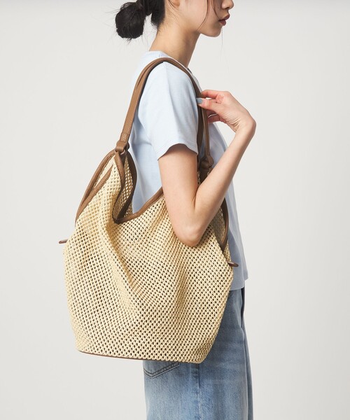 EMMEL REFINES（エメルリファインズ）の「＜EMMEL REFINES＞EM カゴ トートバッグ（ショルダーバッグ・レディース・ナチュラル/ブラック/ダークブラウン・FREE）」の4枚目の写真