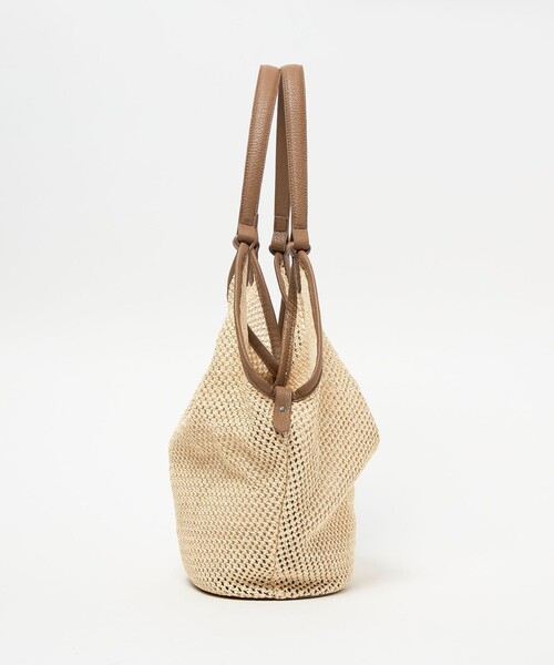 EMMEL REFINES（エメルリファインズ）の「＜EMMEL REFINES＞EM カゴ トートバッグ（ショルダーバッグ・レディース・ナチュラル/ブラック/ダークブラウン・FREE）」の6枚目の写真