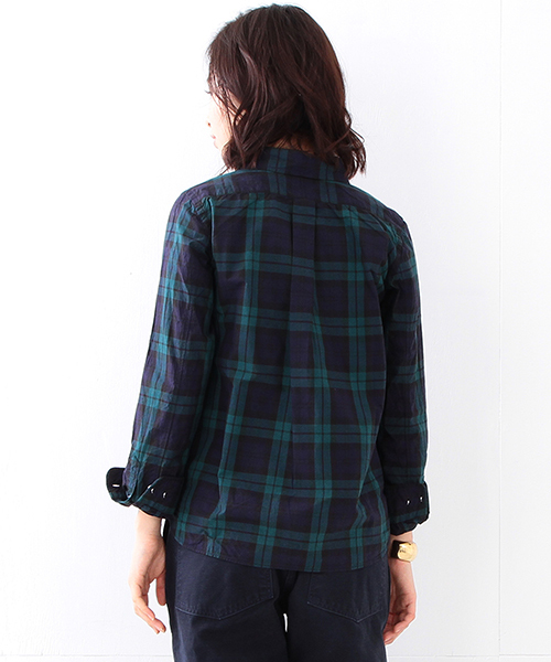 BEAMS BOY（ビームスボーイ）の「BEAMS BOY / チェック ボタンダウンシャツ（シャツ/ブラウス・レディース・ホワイト/ブルー/ネイビー・ONE SIZE）」の18枚目の写真