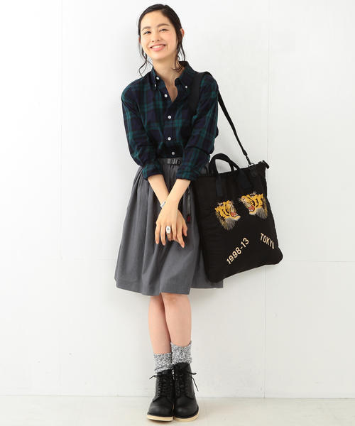 BEAMS BOY（ビームスボーイ）の「BEAMS BOY / チェック ボタンダウンシャツ（シャツ/ブラウス・レディース・ホワイト/ブルー/ネイビー・ONE SIZE）」の19枚目の写真