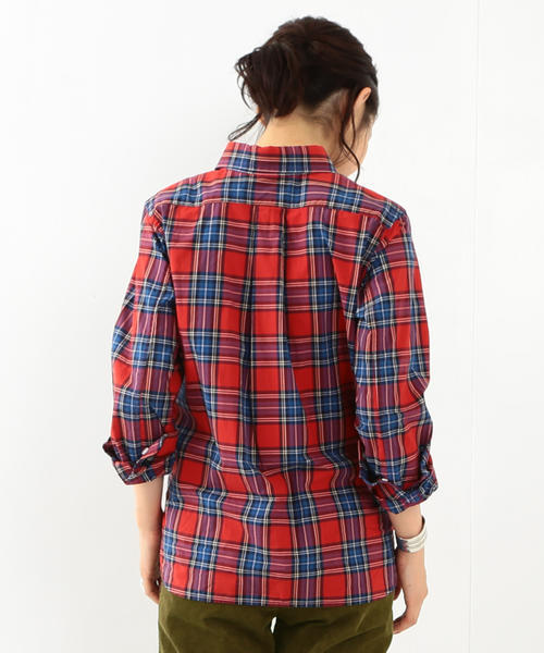 BEAMS BOY（ビームスボーイ）の「BEAMS BOY / チェック ボタンダウンシャツ（シャツ/ブラウス・レディース・ホワイト/ブルー/ネイビー・ONE SIZE）」の20枚目の写真