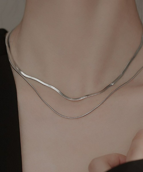 REBALANCE（リバランス）の「2連スネークチェーンネックレス（ネックレス・レディース・A/B・FREE）」の4枚目の写真
