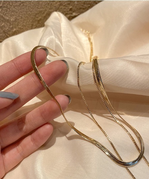 REBALANCE（リバランス）の「2連スネークチェーンネックレス（ネックレス・レディース・A/B・FREE）」の17枚目の写真