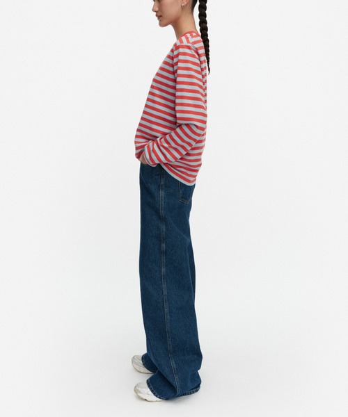 marimekko(マリメッコ)の「【kioski】 Tasaraita Unikko / shirt(Tシャツ/カットソー・レディース・レッド・SMALL/MEDIUM/LARGE/X-LARGE/X-SMALL)」の2枚目の写真