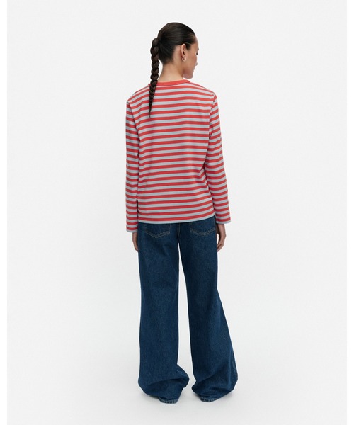 marimekko(マリメッコ)の「【kioski】 Tasaraita Unikko / shirt(Tシャツ/カットソー・レディース・レッド・SMALL/MEDIUM/LARGE/X-LARGE/X-SMALL)」の3枚目の写真