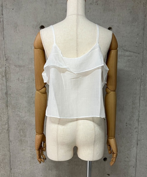 GLAMOROUS JANE(グラマラスジェーン)の「シアー長袖トップス×キャミソール 2点セット(Tシャツ/カットソー・レディース・ブラック/ホワイト・FREE)」の19枚目の写真