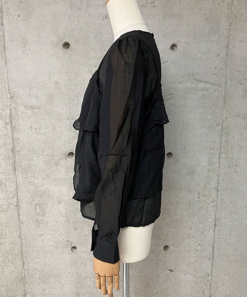 GLAMOROUS JANE(グラマラスジェーン)の「シアー長袖トップス×キャミソール 2点セット(Tシャツ/カットソー・レディース・ブラック/ホワイト・FREE)」の21枚目の写真