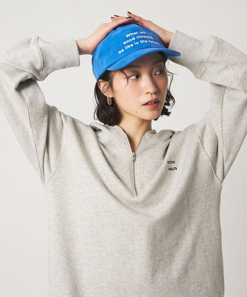 CITEN(シテン)の「<CITEN>スウェットフーディワンピース(ワンピース・レディース・ライトグレー/ダークグレー・S/M)」の4枚目の写真