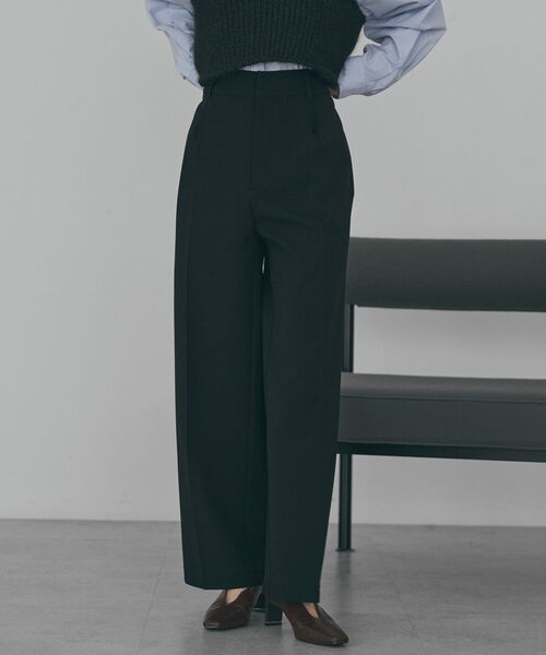 AMERICAN HOLIC（アメリカンホリック）の「美・美・美あったかワイドパンツ（スラックス・レディース・ブラウン/チャコールグレー/ブラック・XL/S/L/M）」の5枚目の写真