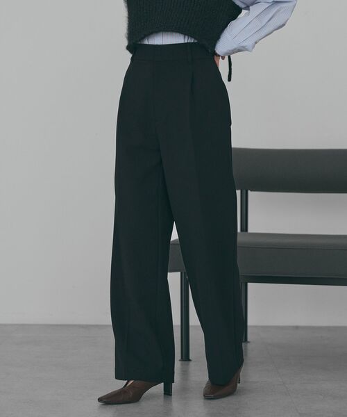 AMERICAN HOLIC（アメリカンホリック）の「美・美・美あったかワイドパンツ（スラックス・レディース・ブラウン/チャコールグレー/ブラック・XL/S/L/M）」の6枚目の写真