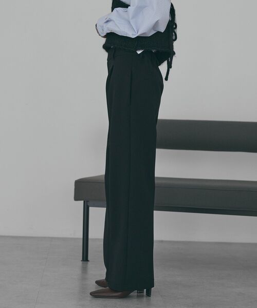 AMERICAN HOLIC（アメリカンホリック）の「美・美・美あったかワイドパンツ（スラックス・レディース・ブラウン/チャコールグレー/ブラック・XL/S/L/M）」の7枚目の写真