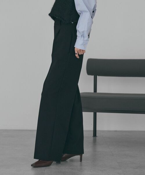 AMERICAN HOLIC（アメリカンホリック）の「美・美・美あったかワイドパンツ（スラックス・レディース・ブラウン/チャコールグレー/ブラック・XL/S/L/M）」の8枚目の写真