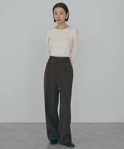 AMERICAN HOLIC（アメリカンホリック）の「美・美・美あったかワイドパンツ（スラックス・レディース・ブラウン/チャコールグレー/ブラック・XL/S/L/M）」の16枚目の写真