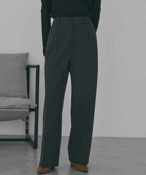 AMERICAN HOLIC（アメリカンホリック）の「美・美・美あったかワイドパンツ（スラックス・レディース・ブラウン/チャコールグレー/ブラック・XL/S/L/M）」の20枚目の写真