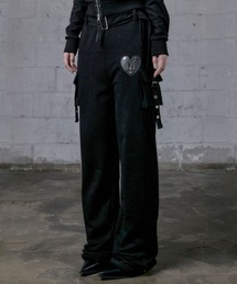 【日本未発売/WEB限定】MUCENT(ムセント)/2WAY ハイウエスト ベルト付き ロング スウェットパンツ/MOLB METAL LOGO BELTED SWEAT PANTS