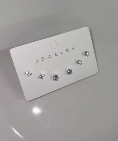 MASHIRO（マシロ）の「【MASHIRO】ワンポイントアクリルストーンピアス6点セット(MA/EK490)（ピアス（両耳用）・レディース・シルバー・FREE）」の9枚目の写真