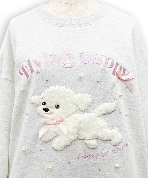 Honey Cinnamon（ハニーシナモン）の「フライングドッグスウェット（スウェット・レディース・ブラック/グレー・FREE）」の14枚目の写真