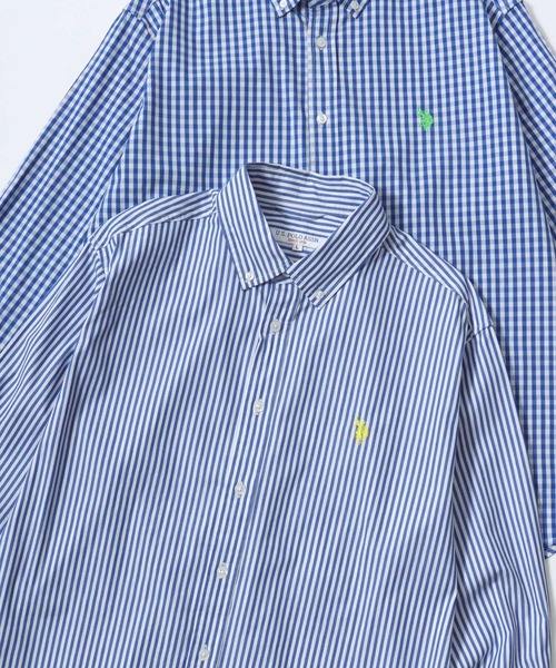 U.S. POLO ASSN.(ユーエスポロアッスン)の「U.S. POLO ASSN./ユーエスポロアッスン Broad Denim Shirt/レギュラーフィット ブロード デニム 無地 ストライプ チェック ロゴ ワンポイント刺繍 ボタンダウンシャツ/長袖シャツ/レディース メンズ(シャツ/ブラウス・メンズ・ブルー系その他/インディゴブルー/ホワイト/ブラック/ライトブルー/ブルー系その他2・LL/L/M)」の5枚目の写真
