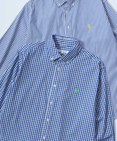 U.S. POLO ASSN.(ユーエスポロアッスン)の「U.S. POLO ASSN./ユーエスポロアッスン Broad Denim Shirt/レギュラーフィット ブロード デニム 無地 ストライプ チェック ロゴ ワンポイント刺繍 ボタンダウンシャツ/長袖シャツ/レディース メンズ(シャツ/ブラウス・メンズ・ブルー系その他/インディゴブルー/ホワイト/ブラック/ライトブルー/ブルー系その他2・LL/L/M)」の6枚目の写真