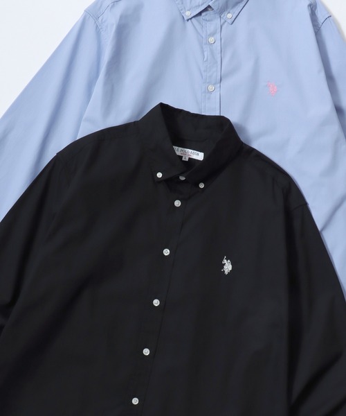 U.S. POLO ASSN.(ユーエスポロアッスン)の「U.S. POLO ASSN./ユーエスポロアッスン Broad Denim Shirt/レギュラーフィット ブロード デニム 無地 ストライプ チェック ロゴ ワンポイント刺繍 ボタンダウンシャツ/長袖シャツ/レディース メンズ(シャツ/ブラウス・メンズ・ブルー系その他/インディゴブルー/ホワイト/ブラック/ライトブルー/ブルー系その他2・LL/L/M)」の3枚目の写真
