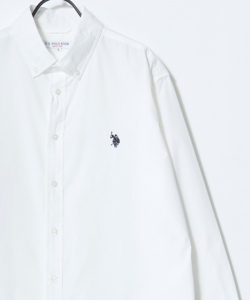 U.S. POLO ASSN.(ユーエスポロアッスン)の「U.S. POLO ASSN./ユーエスポロアッスン Broad Denim Shirt/レギュラーフィット ブロード デニム 無地 ストライプ チェック ロゴ ワンポイント刺繍 ボタンダウンシャツ/長袖シャツ/レディース メンズ(シャツ/ブラウス・メンズ・ブルー系その他/インディゴブルー/ホワイト/ブラック/ライトブルー/ブルー系その他2・LL/L/M)」の7枚目の写真