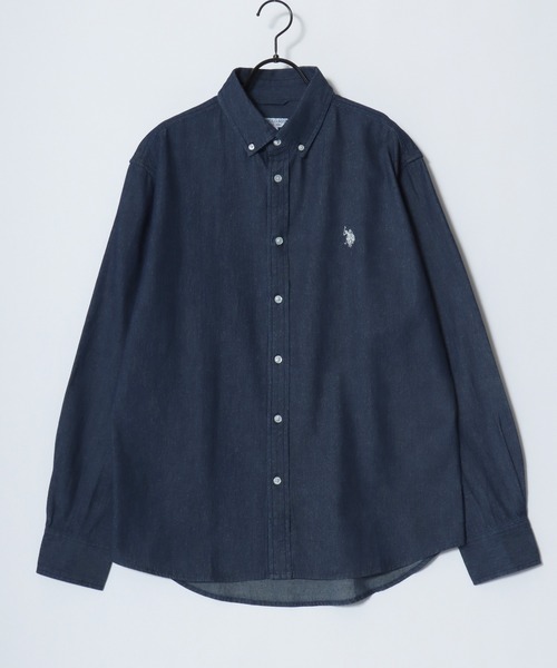 U.S. POLO ASSN.(ユーエスポロアッスン)の「U.S. POLO ASSN./ユーエスポロアッスン Broad Denim Shirt/レギュラーフィット ブロード デニム 無地 ストライプ チェック ロゴ ワンポイント刺繍 ボタンダウンシャツ/長袖シャツ/レディース メンズ(シャツ/ブラウス・メンズ・ブルー系その他/インディゴブルー/ホワイト/ブラック/ライトブルー/ブルー系その他2・LL/L/M)」の19枚目の写真
