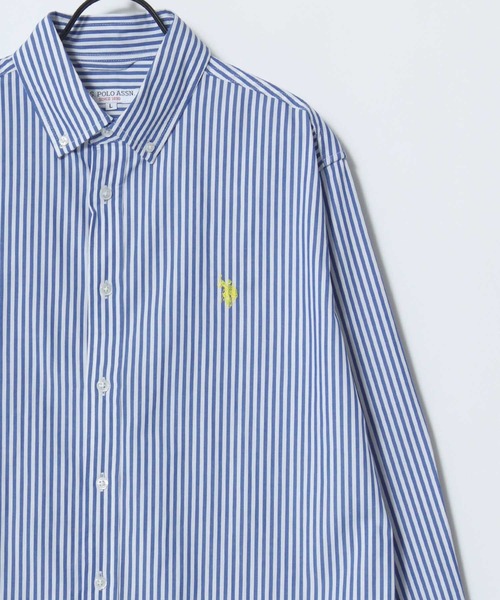 U.S. POLO ASSN.(ユーエスポロアッスン)の「U.S. POLO ASSN./ユーエスポロアッスン Broad Denim Shirt/レギュラーフィット ブロード デニム 無地 ストライプ チェック ロゴ ワンポイント刺繍 ボタンダウンシャツ/長袖シャツ/レディース メンズ(シャツ/ブラウス・メンズ・ブルー系その他/インディゴブルー/ホワイト/ブラック/ライトブルー/ブルー系その他2・LL/L/M)」の11枚目の写真