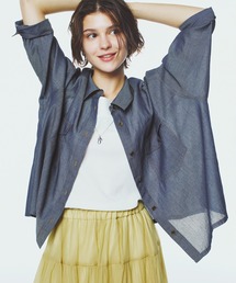 STRAWBERRY-FIELDS | シアーデニム_シアーデニムオーバーシャツ(シャツ/ブラウス)