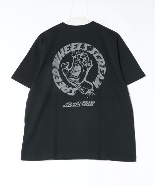 SANTA CRUZ(サンタクルーズ)の「SANTA CRUZ/サンタクルーズ 半袖 Tシャツ SPEED WHEELS STRIP SS TEE ムラサキ限定 502262404(Tシャツ/カットソー・メンズ・ホワイト/ブラック/シルバーグレー・M/XL/L)」の4枚目の写真