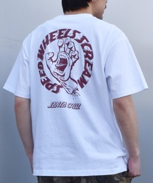SANTA CRUZ/サンタクルーズ 半袖 Tシャツ SPEED WHEELS STRIP SS TEE ムラサキ限定 502262404
