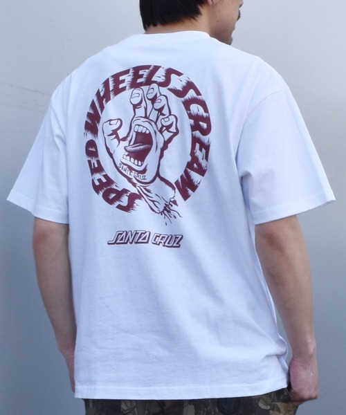 セール】SANTA CRUZ/サンタクルーズ 半袖 Tシャツ SPEED WHEELS STRIP