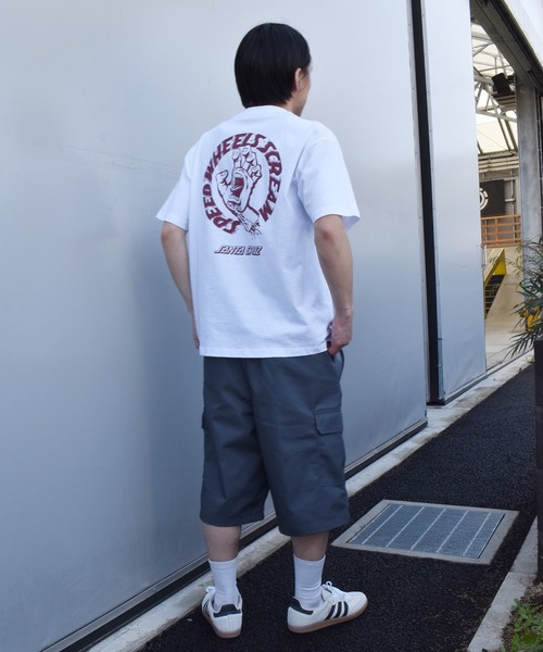 SANTA CRUZ(サンタクルーズ)の「SANTA CRUZ/サンタクルーズ 半袖 Tシャツ SPEED WHEELS STRIP SS TEE ムラサキ限定 502262404(Tシャツ/カットソー・メンズ・ホワイト/ブラック/シルバーグレー・M/XL/L)」の8枚目の写真