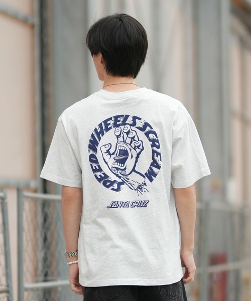 セール】SANTA CRUZ/サンタクルーズ 半袖 Tシャツ SPEED WHEELS STRIP