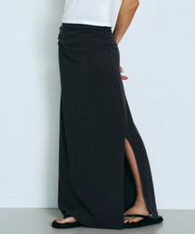 NEEV（ニーヴ）の「Double Shirring Slit Long Skirt (Charcoal)（スカート）」